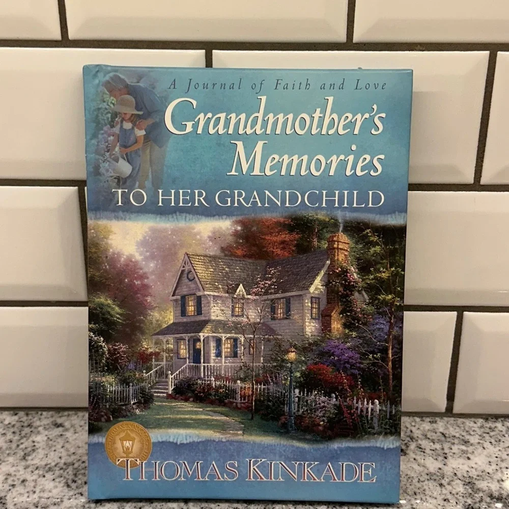 Thomas Kinkade Grandmother Memories Journal Blue Hardcover Keepsake Faith
